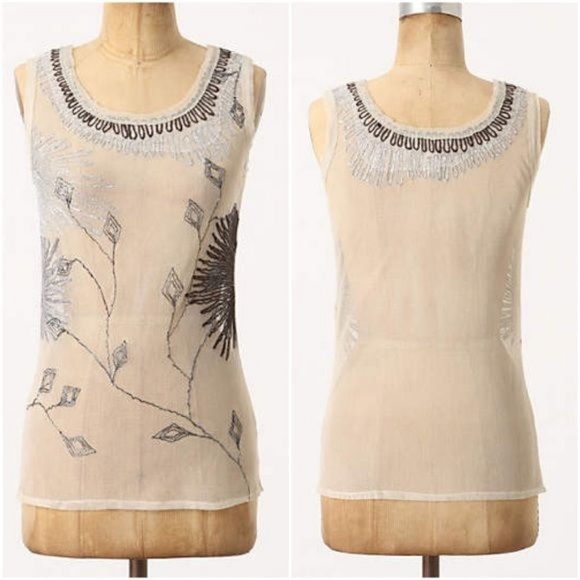 Anthropologie | Project Alabama Mesh Floral Blouse - Picture 1 of 8